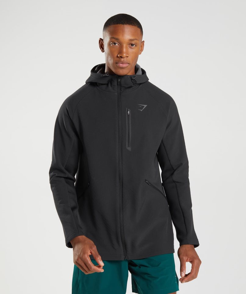 Men\'s Gymshark Apex Jackets Black | CA 017D63